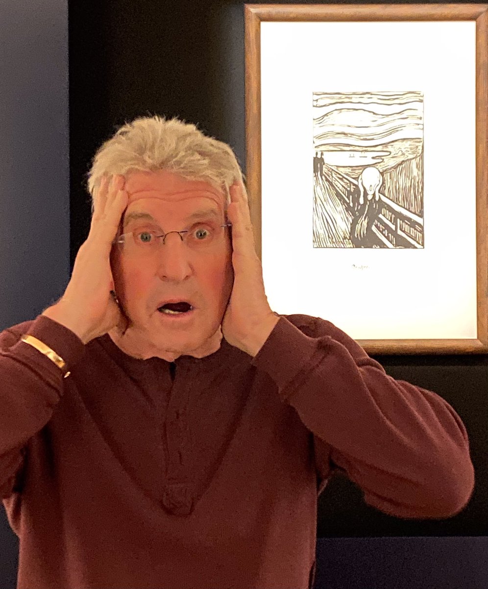 joelsm's tweet photo. What Is The Idiot Munching On In #Oslo? When The Idiot didn’t see original versions of Edvard Munch’s “The #Scream” at the ongoing exhibition of his paintings at the Musée d’Orsay in #Paris, he flew to #Norway. https://t.co/vHtET6aujV #travel #TheMunch #Art https://t.co/I265j0VNvL