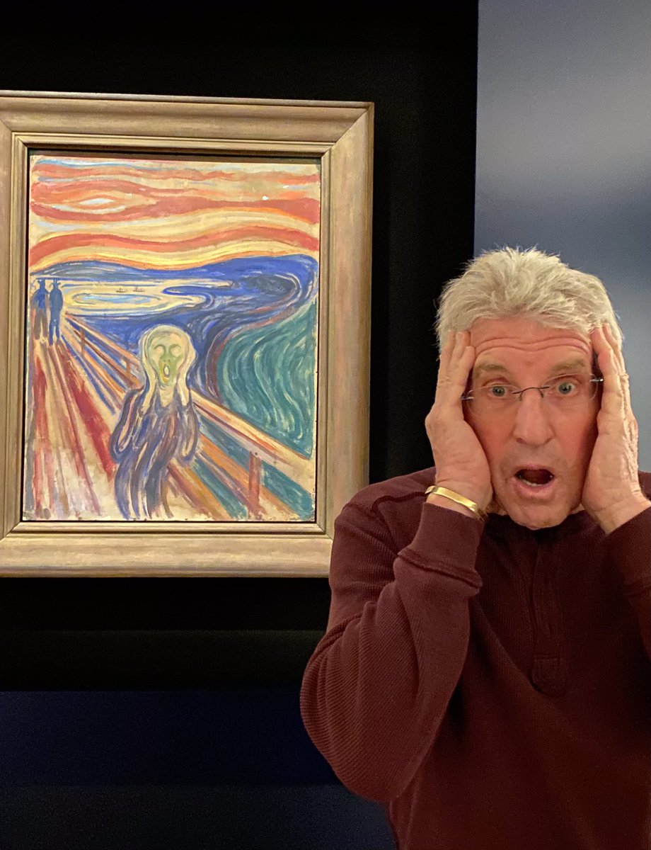 joelsm's tweet photo. What Is The Idiot Munching On In #Oslo? When The Idiot didn’t see original versions of Edvard Munch’s “The #Scream” at the ongoing exhibition of his paintings at the Musée d’Orsay in #Paris, he flew to #Norway. https://t.co/vHtET6aujV #travel #TheMunch #Art https://t.co/I265j0VNvL