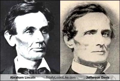 varunep's tweet image. Ab Lincoln, and Jefferson Davis, the leader of the Confederate States of America during the US civil war. #SamePerson