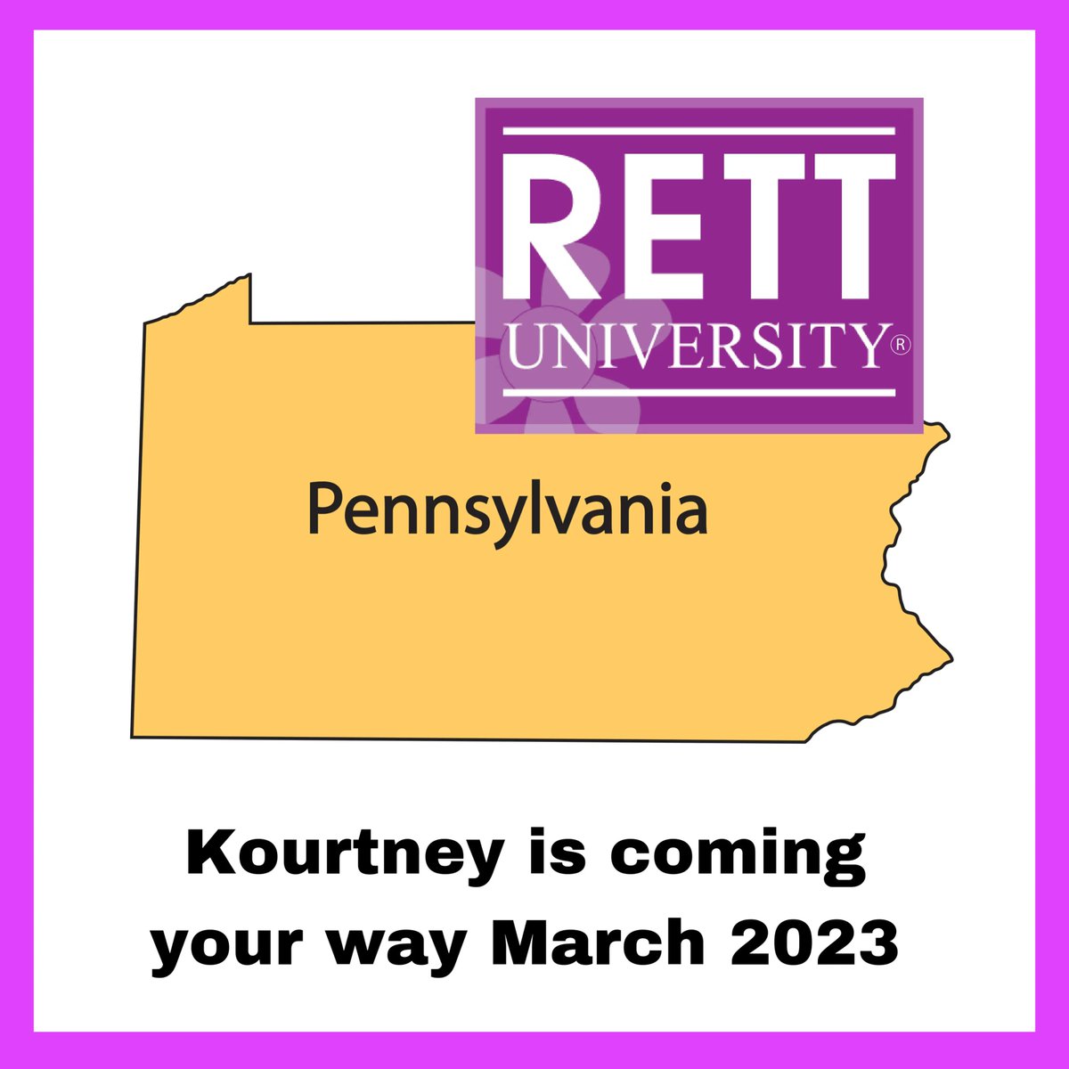 girlpower2cure's tweet photo. #SaturdayShoutout Hey Pennsylvania, Kourtney is coming your way in March (3.3.23). If you would like to set up a visit, in home consult, school visit, trying a device for the first time, let her know by email kourtney@gp2c.org #RettUniversity #EyeGaze #CommunicationAndLiteracy https://t.co/mx9DRWfs3y