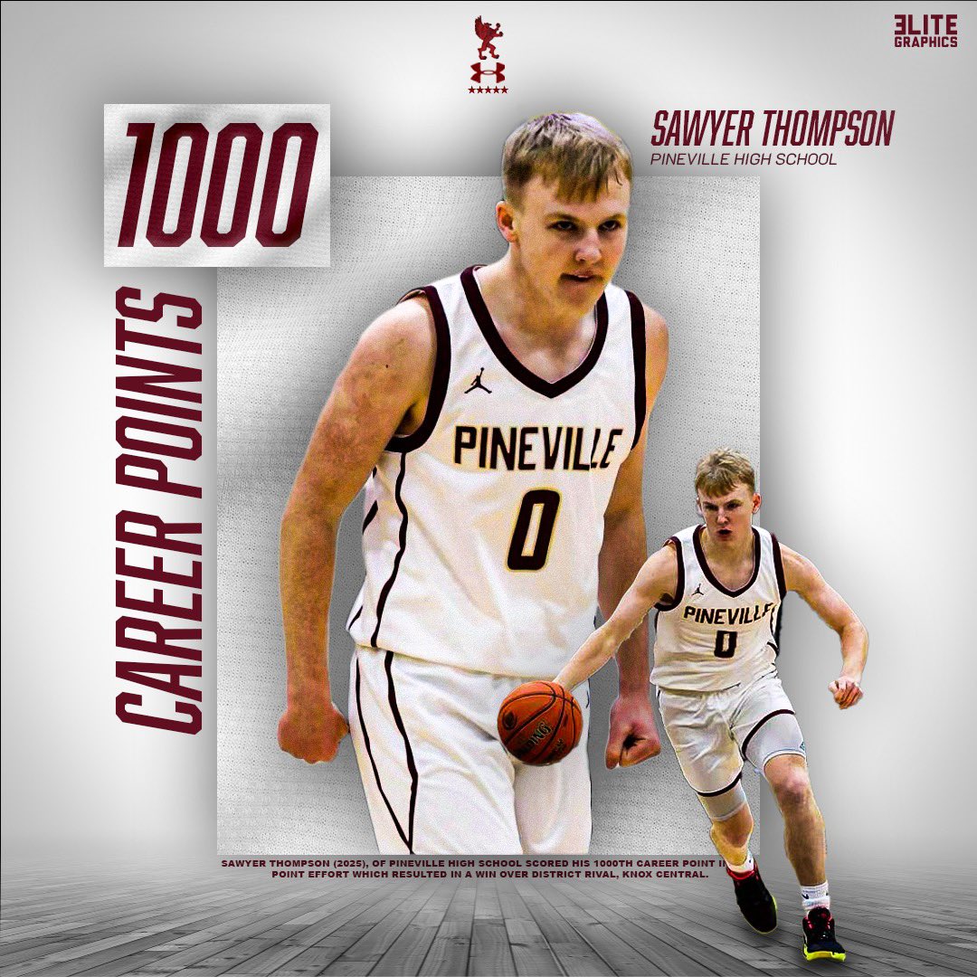 Congratulations to 2025 <a href="/SawyerThompso15/">Sawyer Thompson🏀</a> on scoring his 1,000th career point this week! Sawyer is a great young man with a bright future on and off the court! 🔴⚪️⚫️
