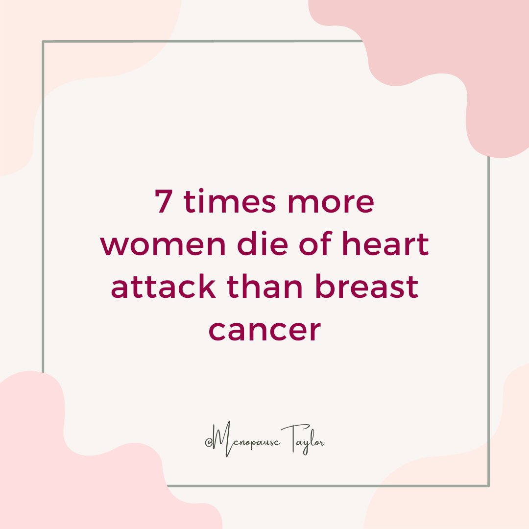 BarbieTaylorMD's tweet photo. Did you know that seven times more women die of heart attack than breast cancer?

#menopause #womenshealth https://t.co/X5WV3gjXYw