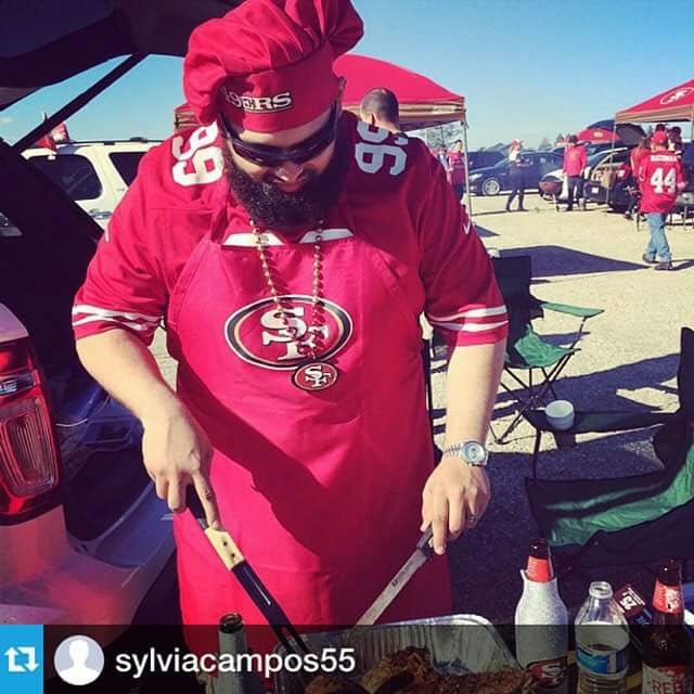 salvibro49's tweet photo. Game Day! LFG!! I feel that with prices dropping we’re going to get all the faithful that we’re priced out when we moved to @LevisStadium I expect it to be full and loud. #nostalgic #candlestickpark #3compark #monsterpark #FTTB https://t.co/Pm6JlBAHTq