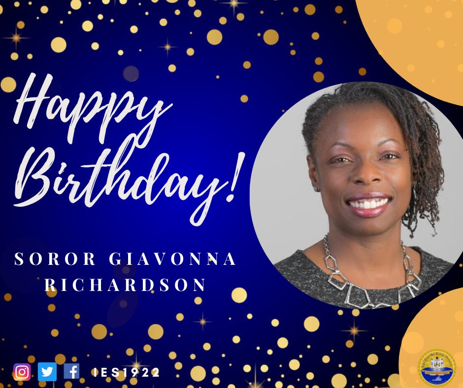 Happy birthday, Soror Giavonna Richardson! IES hopes you have a Golden Day! 💙💛⁠
⁠
#SGRho1922 #IESigma1922 #HappyBirthday #NorthernVirginia #Sorority #Sisterhood