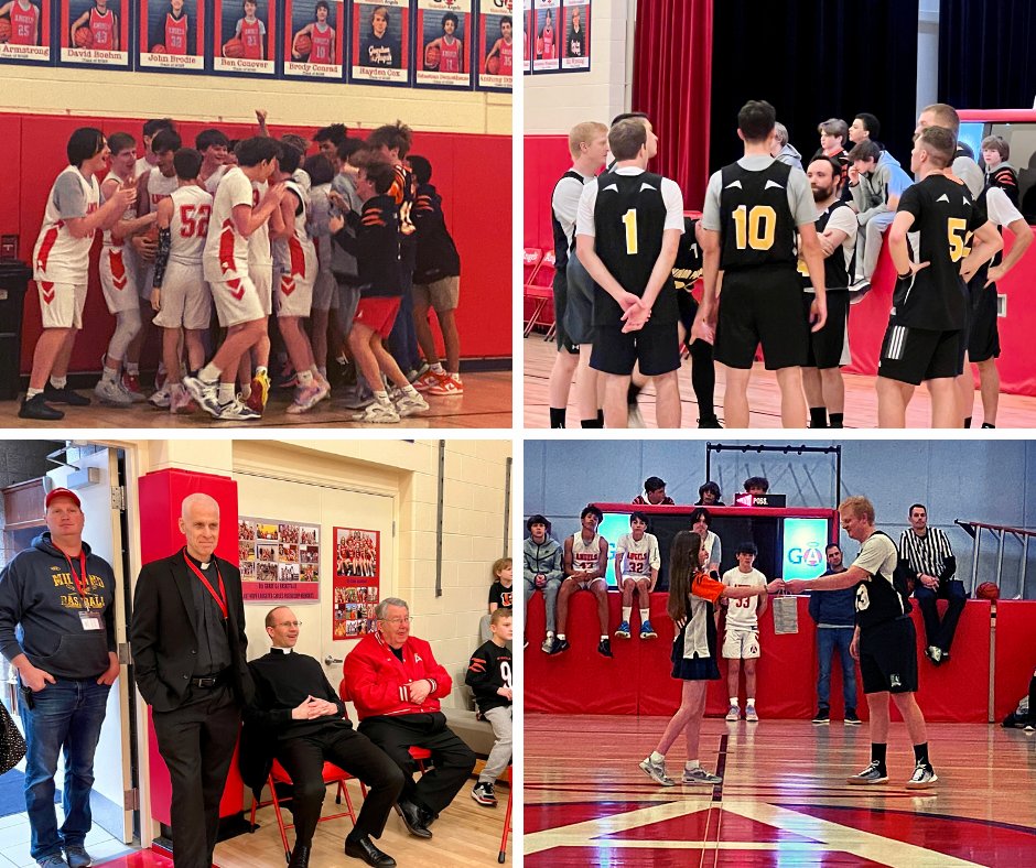 GACincinnati's tweet photo. Our GA 8th Grade Boys versed the Seminarian "Minor Prophets" yesterday in a competitive game of basketball. We had a full house for this nail biter. The 8th Grade Boys got the win! #goangels #gaisfamily https://t.co/lbgGKFcnaj