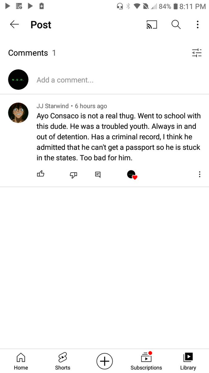 NGATV2's tweet photo. This is the comment from my channel explaining what happened with Mr. Big Facts hating on brothers traveling. I knew something was off about him and that he was a fake thug. Just couldnt put my finger on it... https://t.co/WaqySNLLlL