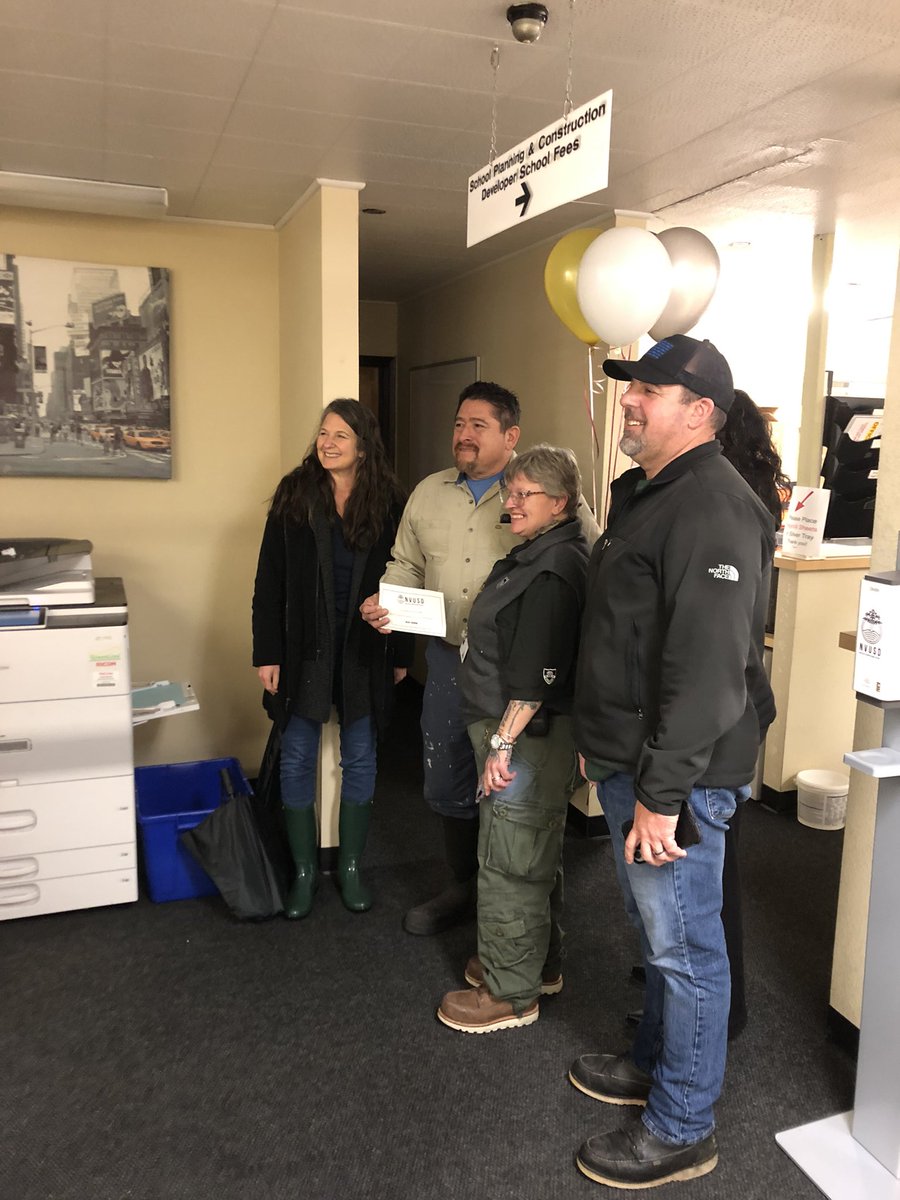 Yesterday <a href="/NVUSD/">Napa Valley Unified</a> Painter Ray Rios was honored as the <a href="/NVUSD/">Napa Valley Unified</a> Maintenance employee of the year.  We are very proud of Ray and his leadership.  Congratulations👏🙌👍#nvusdstrong