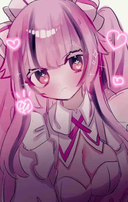 #絵を彩度100にすると超派手かわいい 