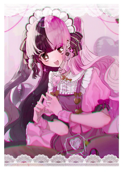 #絵を彩度100にすると超派手かわいい 