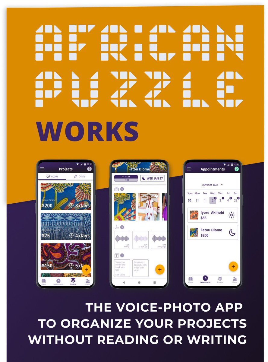 african_puzzle's tweet photo. Say goodbye to cluttered notebooks & scattered customer information. #APWORKS is the ultimate organizational app 4 small businesses. With our easy-to-use audio & visual features, you can record customer information, create digital catalogs & streamlines orders all in one place! https://t.co/BBLX6xgiPq