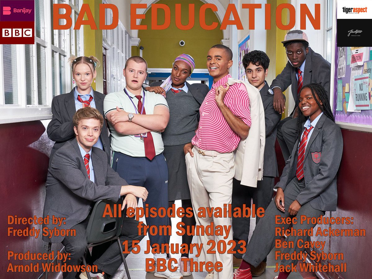 Suitepost's tweet photo. Bad Education returns to BBC Three... Sunday 15th January at 10pm.

All episodes will also be available to stream on BBC iPlayer from the 15th January. 
 
#BadEducation - https://t.co/YUSSZAh2c0 https://t.co/sedFFIt76v