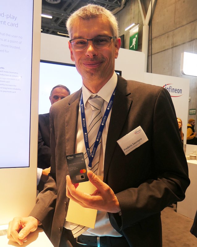 Bentyl50's tweet photo. Weekend special 🥳 with pictures in article from TRUSTECH 2022: 

"Infineon Offers 'SECORA Pay Bio' to Reduce Costs of Biometric Payment Cards"

(enabling biometrics to run on a single chip)
#biometrics #payments #cards #fingerprint ping @FingerprintCard

https://t.co/lXqjpJoXZ0 https://t.co/xIkkyzDhn5