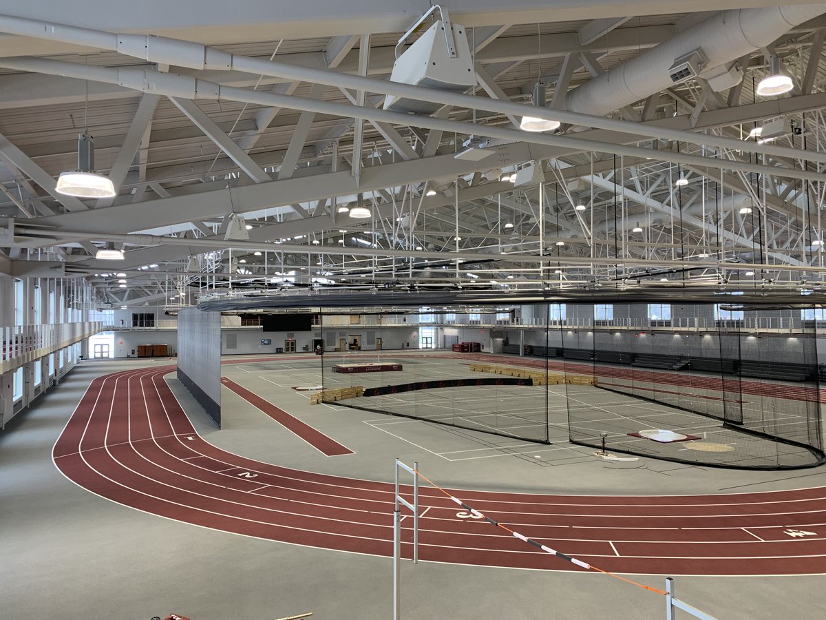 UWLAthletics's tweet image. Excited to showcase the new student field house today with the @UWL_WomensTrack and @UWLMensTF hosting its annual Alumni Meet. Action starts at noon. #SoarUWLEagles