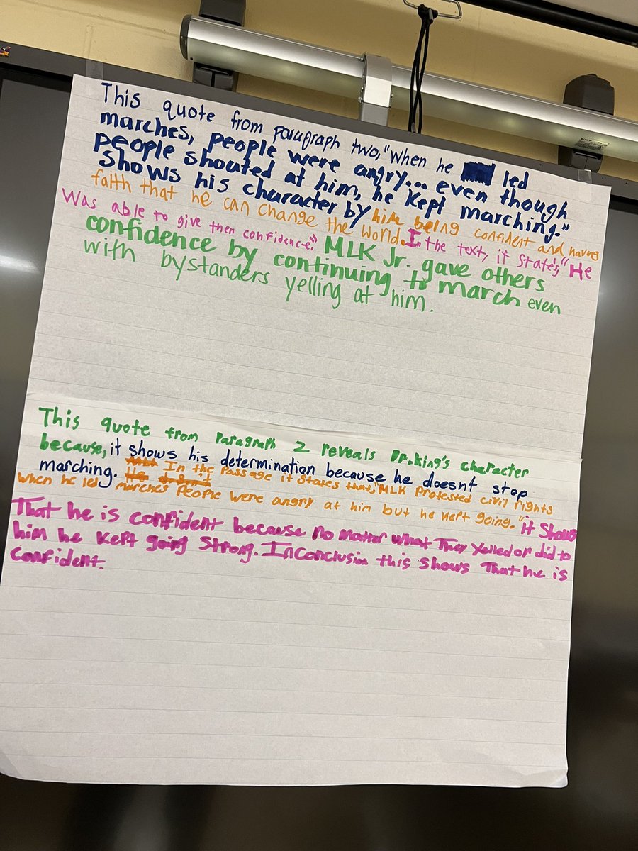 MrsSugg_RWE's tweet photo. Practicing R.A.C.E strategy using Kagan Carousel method this week after reading MLK Jr. CommonLit passage. They saw the importance of making sure their cited text evidence supports their answers &amp; worked together to explain/elaborate their reasoning. @Hamilton_RWE @Hamilton_CSD https://t.co/COb4JvH9Ij
