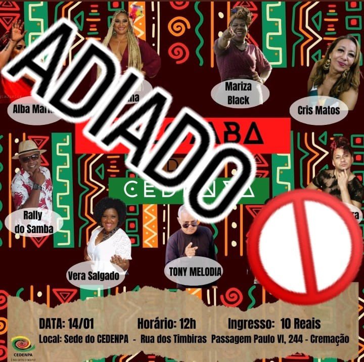 cedenpa's tweet photo. Por motivos de luto, nossa kizomba será adiada.
Em breve, informaremos a nova data. https://t.co/RfgJphk9d6