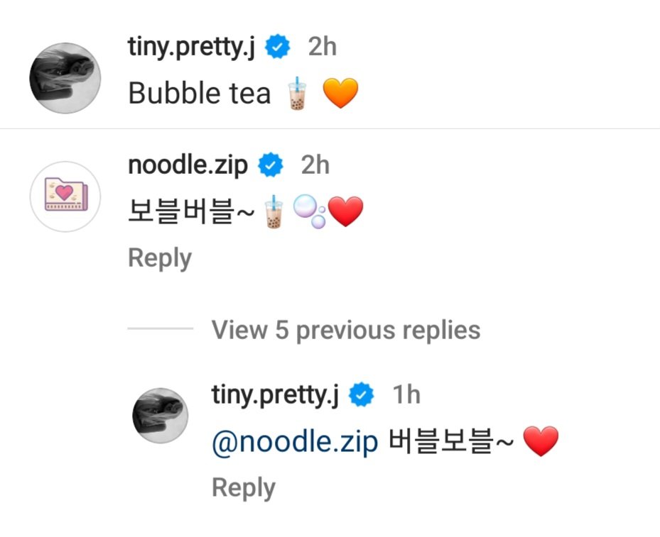 2yeon_storage's tweet photo. 230114 Instagram
🐰 : 보블버블~🧋🫧❤️
🐹 : 버블보블~❤️ https://t.co/ReqLR1RhYV