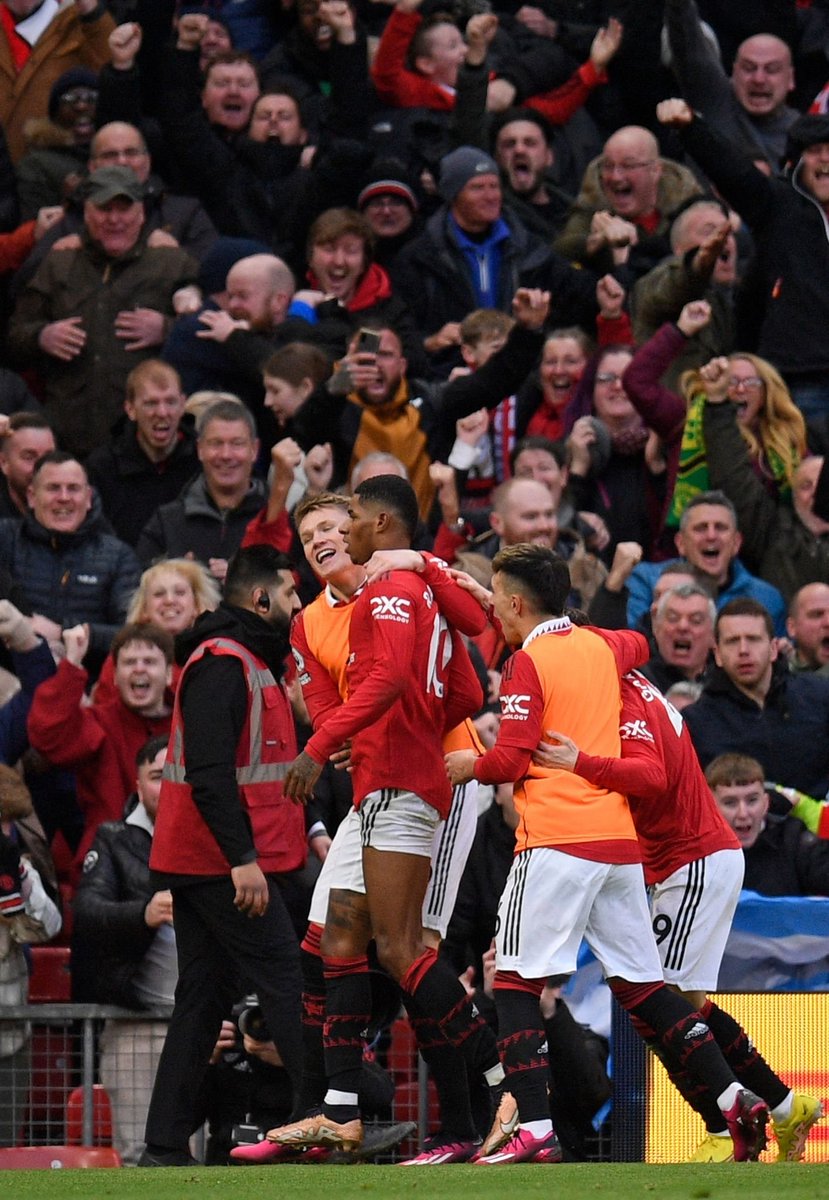 ManUnitedZone's tweet photo. Marcus Rashford is the first Manchester United player to score in 7 consecutive games in all competitions since Cristiano Ronaldo in 2008. [@OptaJoe] https://t.co/7ItEcWlh5w