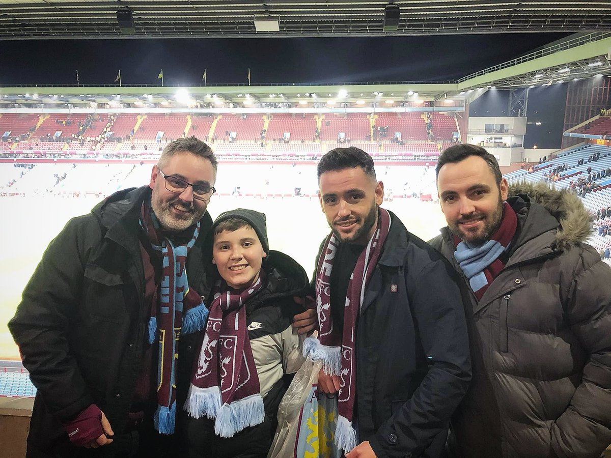 We had a great night with brother Dan and nephew Jake at @avfcofficial in memory of our grandad Clive ❤ #avfcofficial #grandad