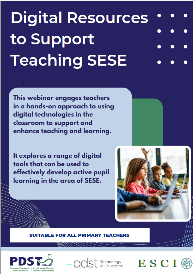 23KE607 Digital Resources to support teaching SESE -Primary - Kildare Education Support Centre - Ionad Tacaíochta Oideachas Cill Dara Teacher Courses eckildare.ie/coursebooking/…