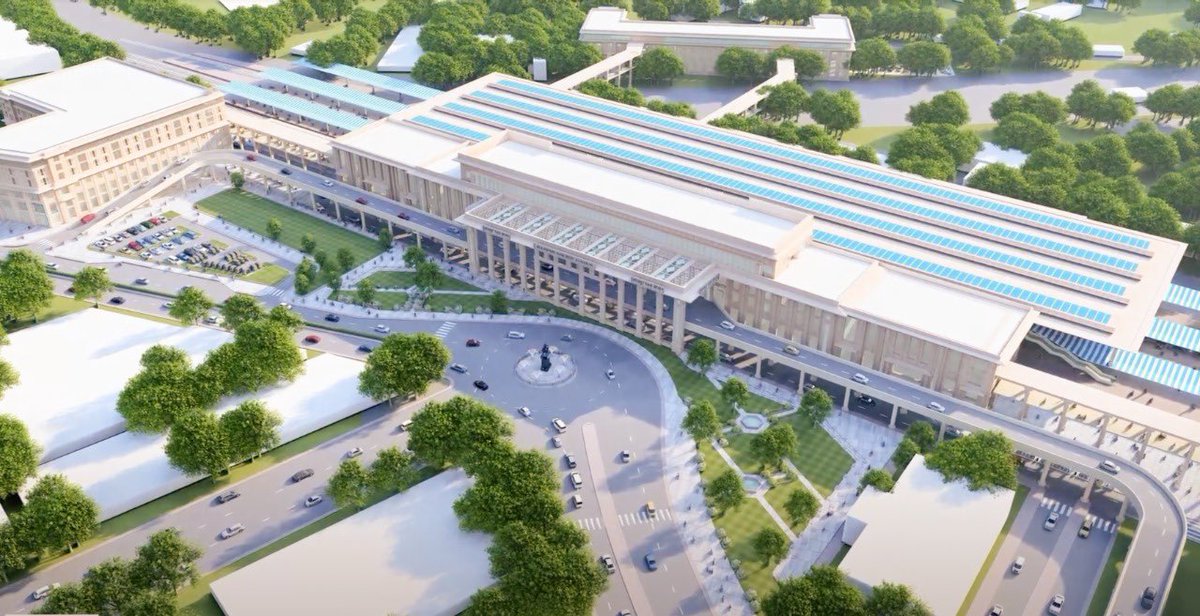 RailMinIndia's tweet photo. Scintillating Makeover: Proposed design of the to-be-redeveloped Jodhpur Railway Station. https://t.co/RLI0Zzpqef