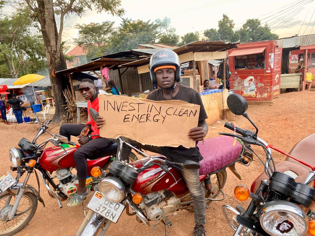TWONGIRWEIREEN1's tweet photo. @Schoolstrike in wakiso district. Students and bodaboda riders call upon @GovUganda to invest in @cleanenergy_eu and commit to the @ParisAgreement keeping 1.5 alive.
In solidarity with #LutziBleibt
#ThereisNotPlanetB
#ClimateActionNow
#genderjusiticenow https://t.co/r8sPF7T2Mh