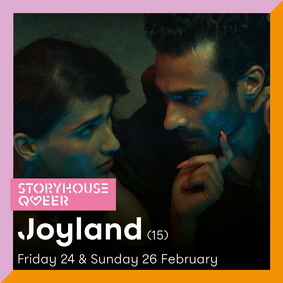 StoryhouseLive's tweet photo. ✨Special film screenings as part of #StoryhouseQueer - A weekend celebrating LGBTQIA+ communities. 🏳️‍🌈

📽️ #Joyland opening night screening: Fri 24 Feb.

📽️ #BlueJean + Q&amp;A w/ film producer Hélène Sifre: Sat 25 Feb.

📽️ #HEDDA (after Ibsen) + Q&amp;A w/  @DavidHoylesNest: Sun 26 Feb. https://t.co/Q6Mau3XkTm