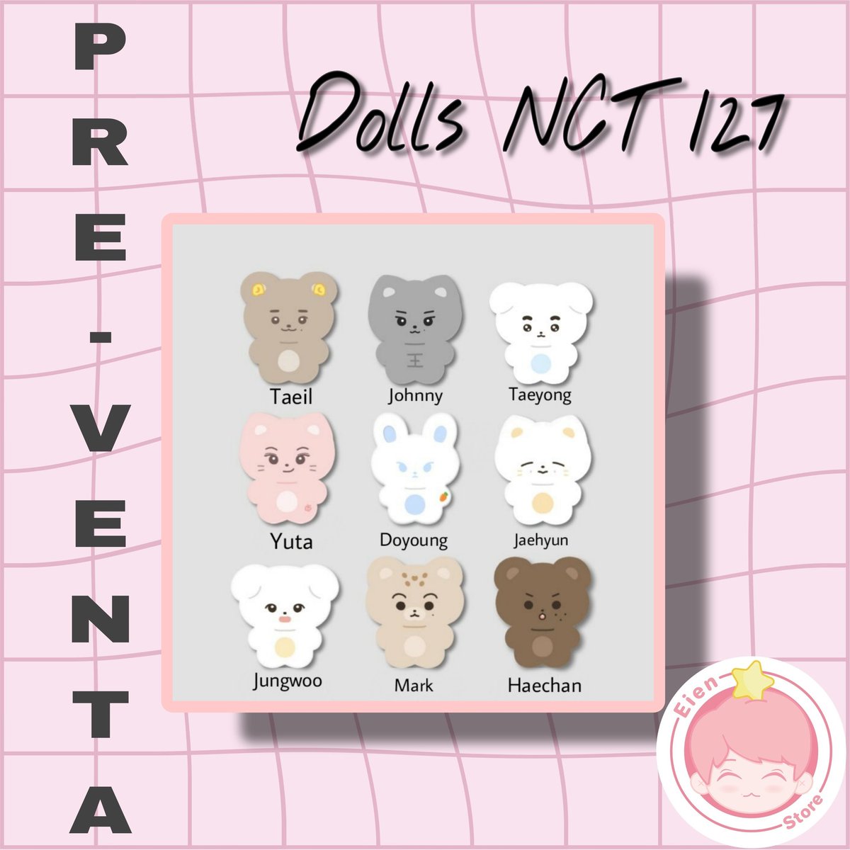 EienStoreCL's tweet photo. CL 🇨🇱 G.O

🌸 NCT 127 Dolls 🌸 By: @thuunthuun

Doll 10 cm (incluye regalos)

🍡 Valor: $14.500
🌸 Fechas: 14/01 ~ 27/01

Form: https://t.co/3diwPUvjj4

#Taeil #Johnny #Taeyong #Doyoung #Yuta #Jaehyun #Jungwoo #Mark #Haechan #NCT127 #NCT #nctzen https://t.co/3WRDU8NyCn