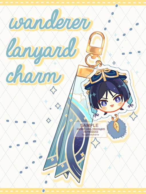 wanderer lanyard charm for cf16#GenshinImpact #wanderer #scaramouche 