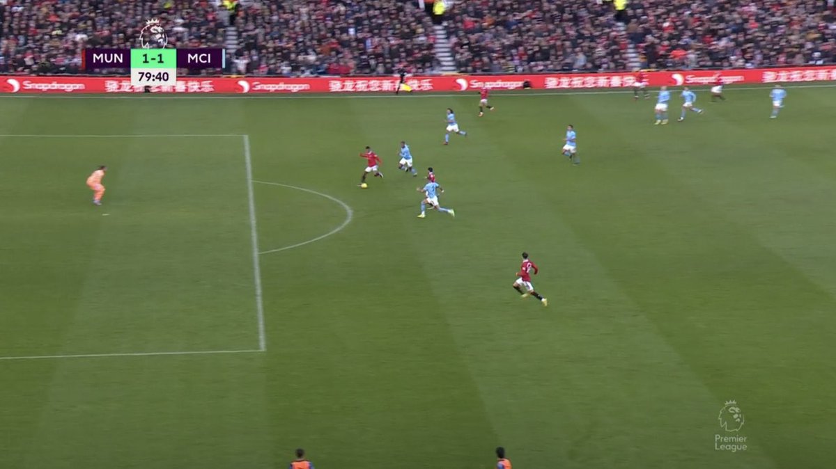 mcfc_lads's tweet photo. VAR Decision: 

Not Interfering with play  ❌

Welcome to Old Trafford. https://t.co/bOAtE6RTHo