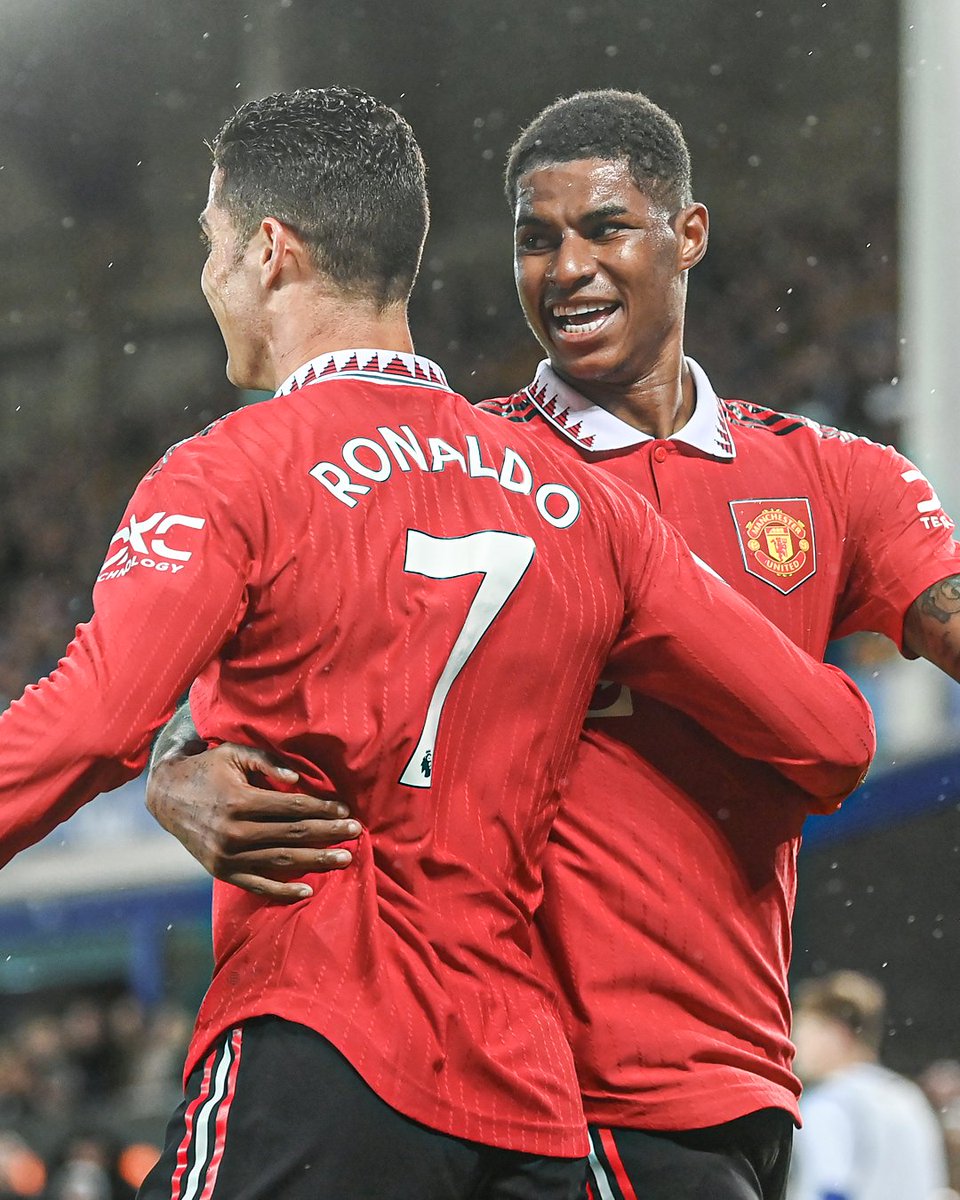 ESPNUK's tweet image. Marcus Rashford is the first Man United player to score in seven consecutive games since Cristiano Ronaldo in 2008 🤝
