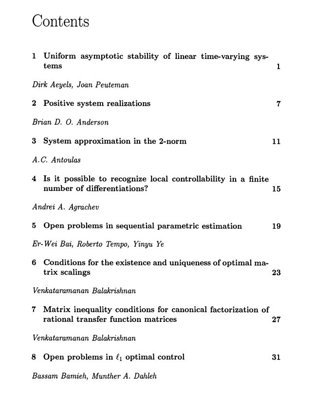 LGcommaI's tweet image. #ReadingDiaryBlondelSontag-1
[#AppliedMathematics 
#ZabczykControlTheory]

Lesetagebuch zu:

Vincent D. Blondel, Eduardo D. Sontag, M. Vidyasagar and Jan C. Willems (Eds)
#OpenProblems in Mathematical Systems and Control Theory
Springer (1999)
ISBN-13: 978-1-4471-1207-5

&amp;gt;