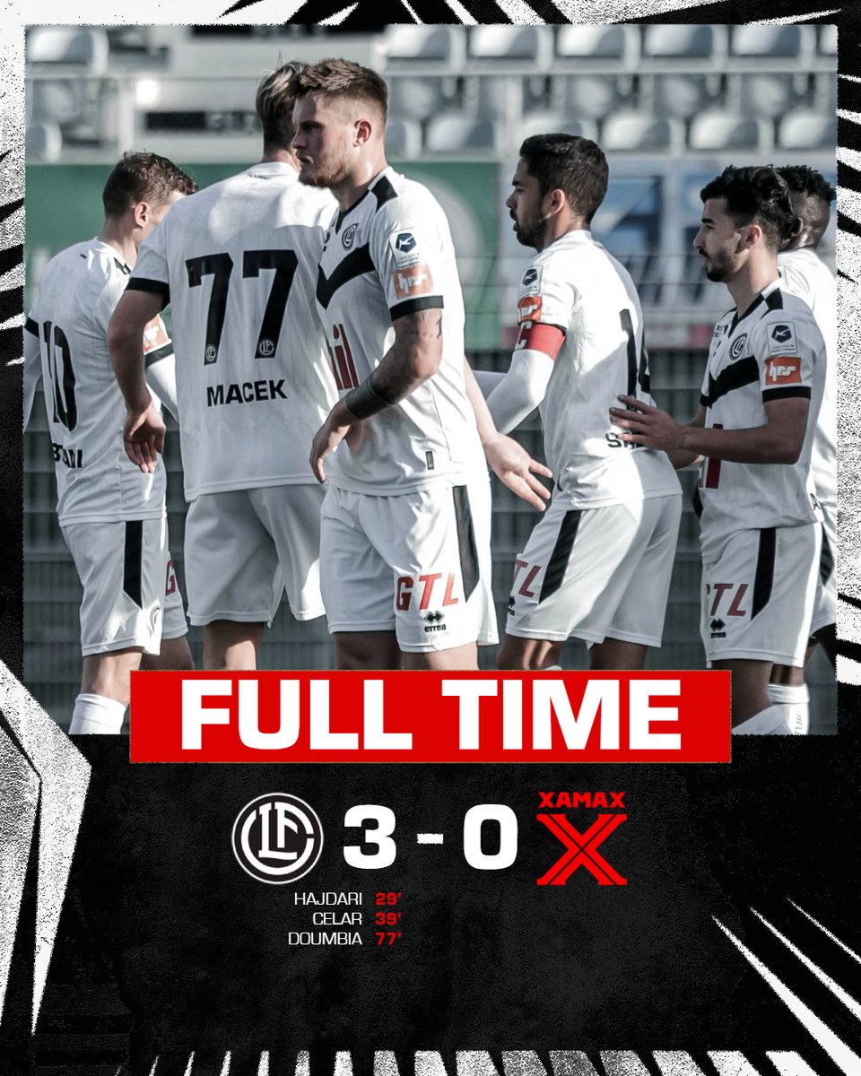 FCLugano1908's tweet photo. ⏱️ 90' - FULL TIME: vittoria per 3-0 nell'amichevole di Cornaredo contro lo Xamax. Decidono le reti di Hajdari, Celar e Doumbia! 🔥
#fclugano #lugano #FCL #LUGXAM #LuganoXamax https://t.co/BcYtQ75jdl