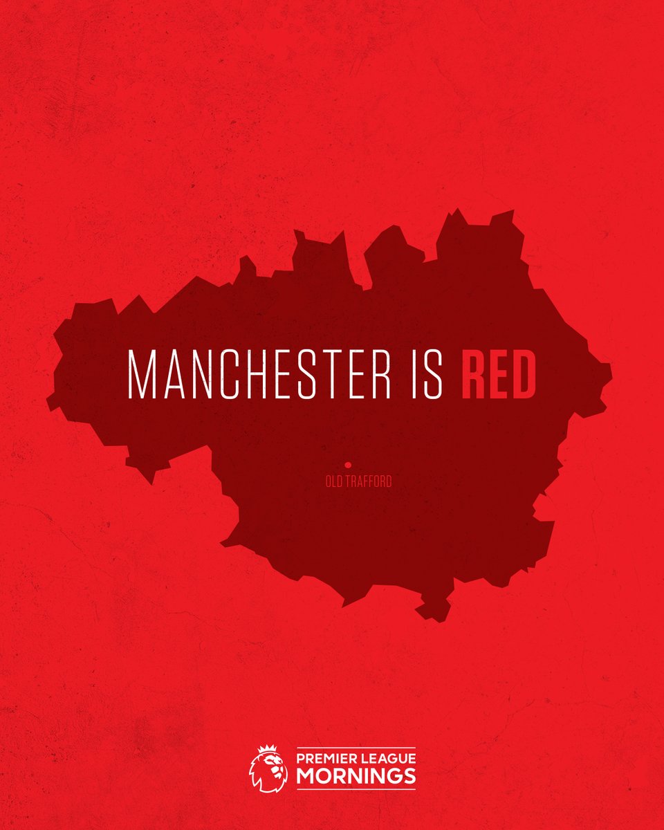 NBCSportsSoccer's tweet photo. On this day, Manchester is RED. 🔴

#MyPLMorning https://t.co/xSzuodrQ5B