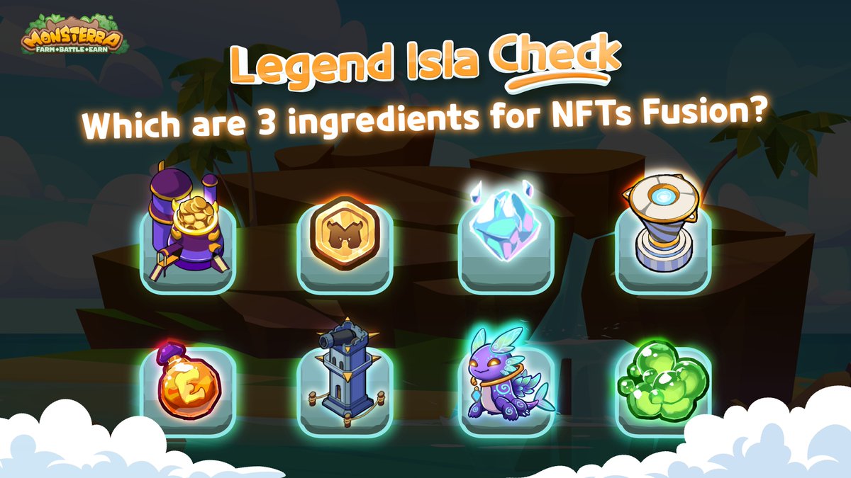 Monsterra_P2E's tweet photo. 🔥It's MINIGAME o'clock🔥 
3 lucky winners share $45USDT💰. Ends in 24hrs⏳

📌Like &amp; RT &amp; Tag 03 friends
📌Cmt the answer + #Monsterra Legend Isla land check-in. Play HERE👉https://t.co/yukoQgH62q if you're a newbie

Check👇to recall your answer: https://t.co/IpUyexhRZZ https://t.co/jcjjloAss7