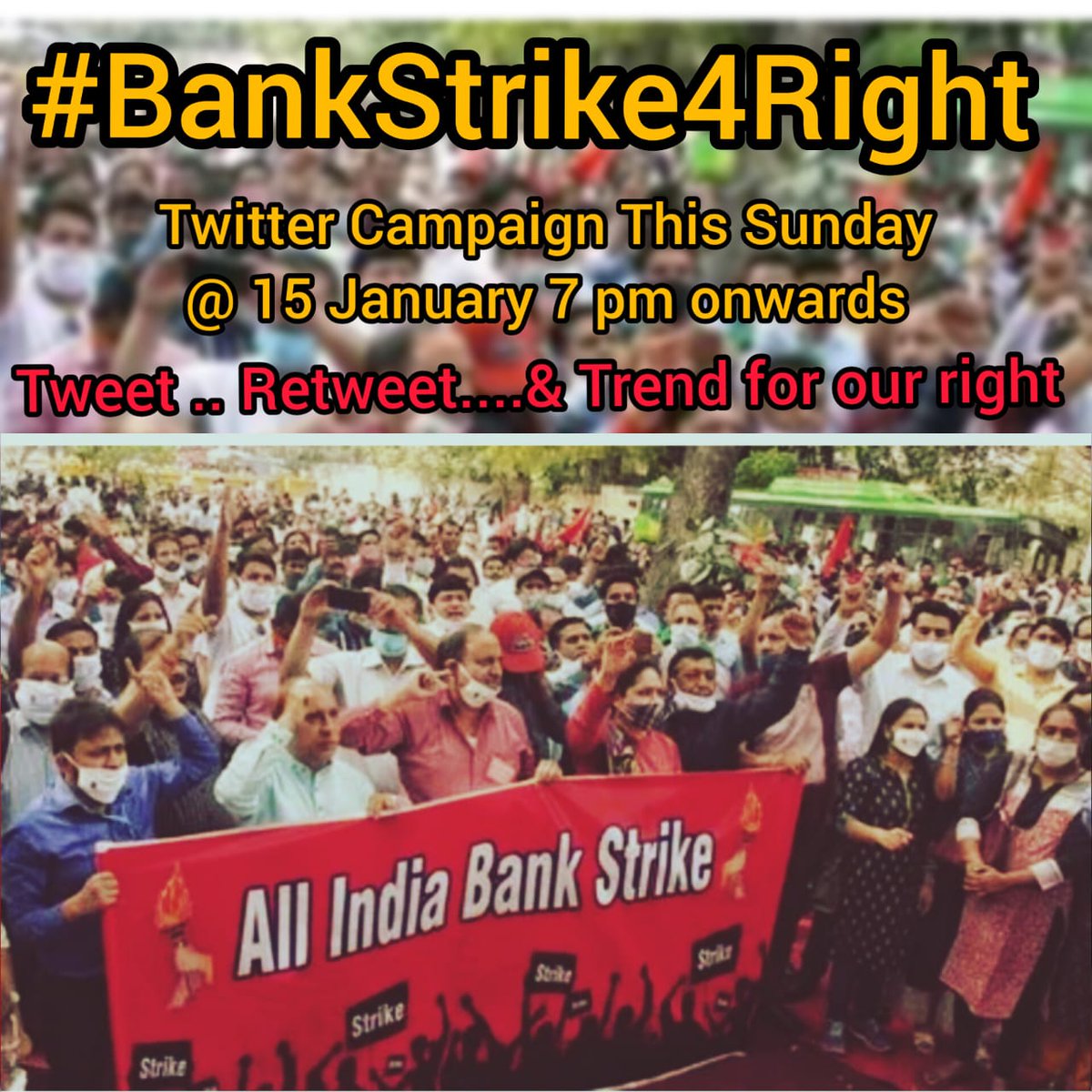 ramshankarsingh's tweet photo. Support by your Tweets &amp; retweets  for hashtag  BankStrike4Right 

@HansrajMeena @_garrywalia @AnupamConnects @yuvahallabol 
@TribalArmy @idesibanda https://t.co/Oe5pmGQUDd