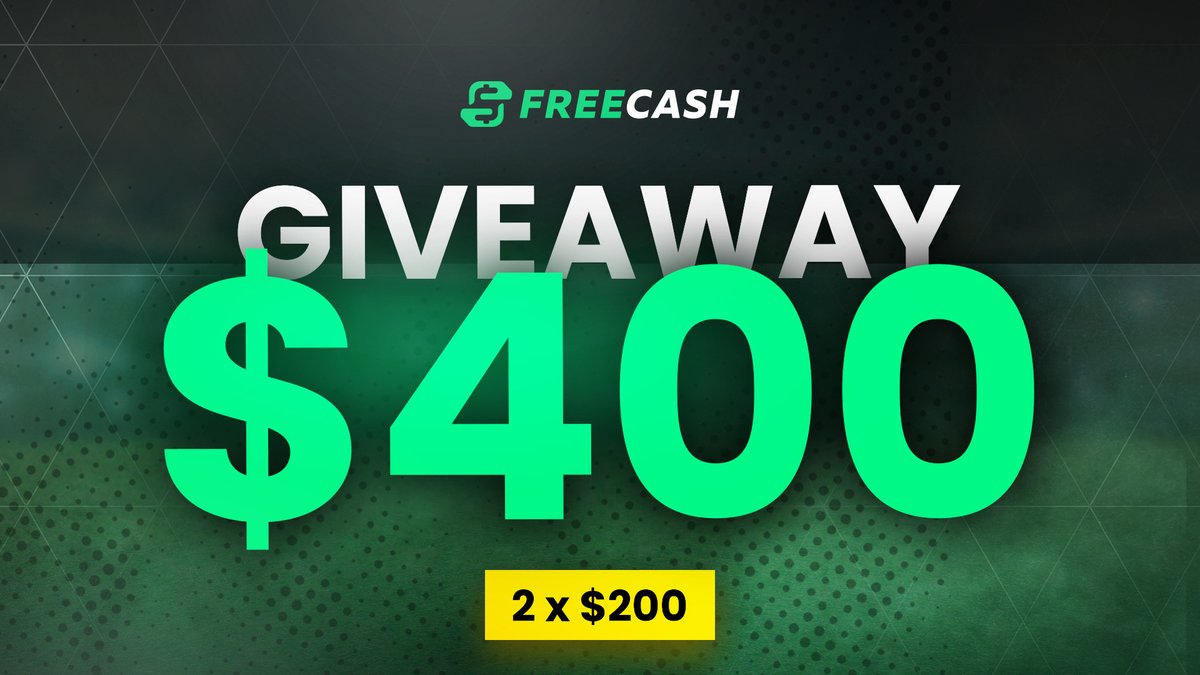 $400 Giveaway, 2 winners! ✅ Follow us ✅ Retweet this post ✅ Comment 'Hello Freecash' Rolling in 7 days! 🏆