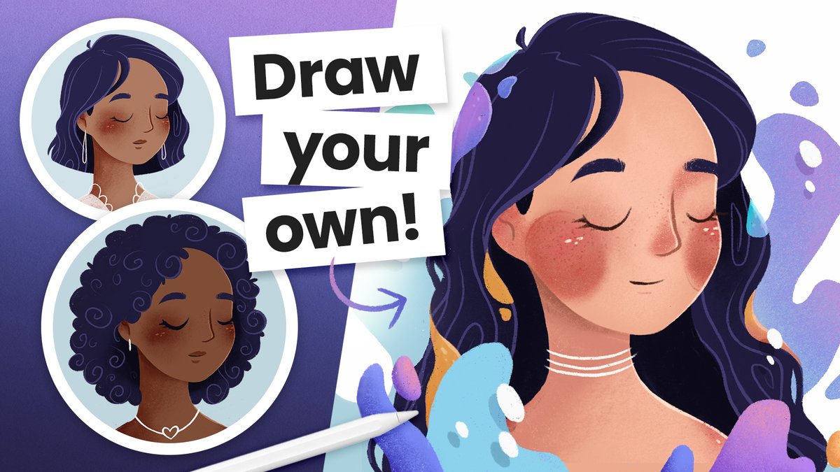 gvdesignstudio's tweet photo. New tutorial on YouTube! Learn how to draw your own colorful portrait 🌈 https://t.co/Kcna5sr5cF
#illustration #digitalart https://t.co/ec6ds4DrTD