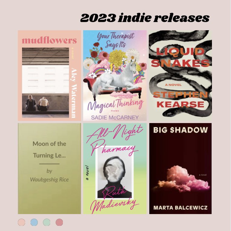 Tina (@tinamayjune) on Twitter photo Six 2023 indie book releases I’m excited for! Aley Waterman, <a href="/madeupsadie/">Sadie McCarney</a> Stephen Kearse, <a href="/waub/">Waubgeshig Rice</a> <a href="/ruthmadievsky/">Ruth Madievsky</a> <a href="/MartaBalcewicz/">Marta Balcewicz</a> Six 2023 indie book releases I’m excited for! Aley Waterman, <a href="/madeupsadie/">Sadie McCarney</a> Stephen Kearse, <a href="/waub/">Waubgeshig Rice</a> <a href="/ruthmadievsky/">Ruth Madievsky</a> <a href="/MartaBalcewicz/">Marta Balcewicz</a>
