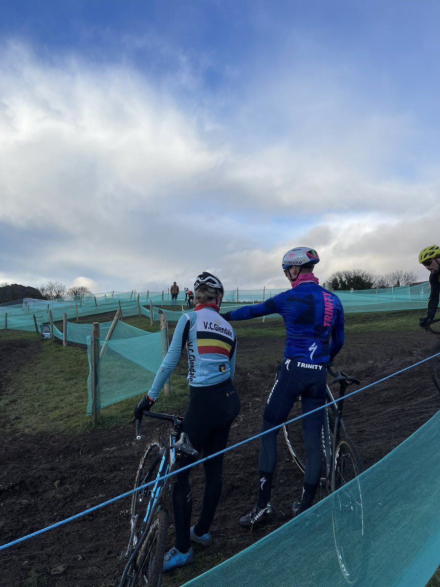 Dean Harvey and Aine Doherty talking through corner technique