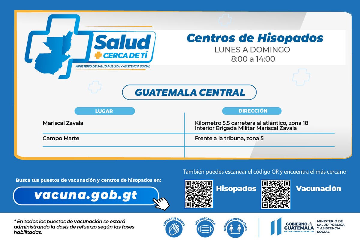 MinSaludGuate's tweet photo. #MSPAS |  ¿Con síntomas de COVID-19?  Acércate al Centro de Salud o laboratorio móvil más cercano, la prueba es rápida y segura.
#SaludMásCercaDeTi https://t.co/VxKTGZQMUD