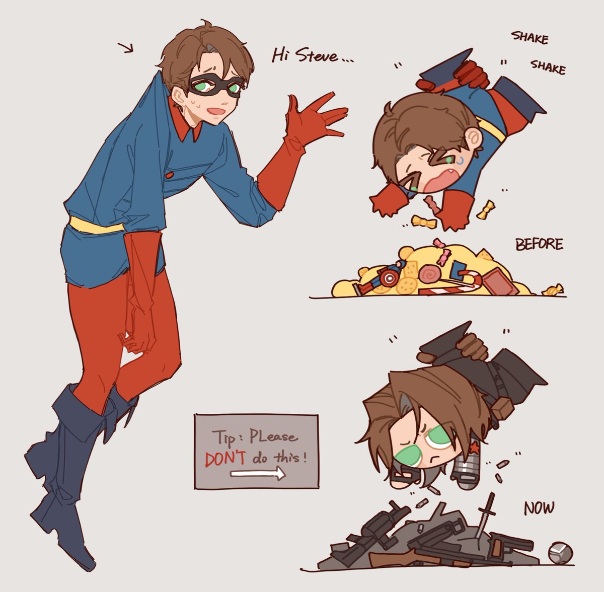 kkakyoinn's tweet photo. Bucky's pocket https://t.co/MgnPFtRmG8