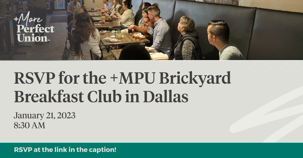 Watch out, the +MPU Brickyard Breakfast Club is coming to Dallas on January 21! 🤠⭐️ Your chance to connect, get involved with the vibrant #Dallas community and enjoy a delicious, free meal awaits! — RSVP today: mpu.us/events/mpu-bri…