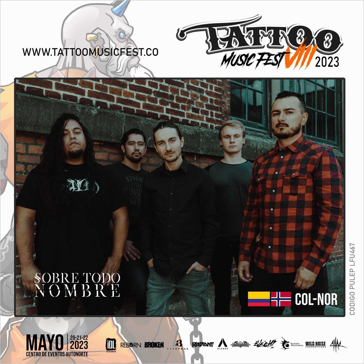 COLOMBIA 🇨🇴! Ha pasado una de década desde ese último concierto donde todo empezó. Regresamos! Nos vemos en mayo en el <a href="/Tattoomusicfest/">Tattoo Music Fest</a>