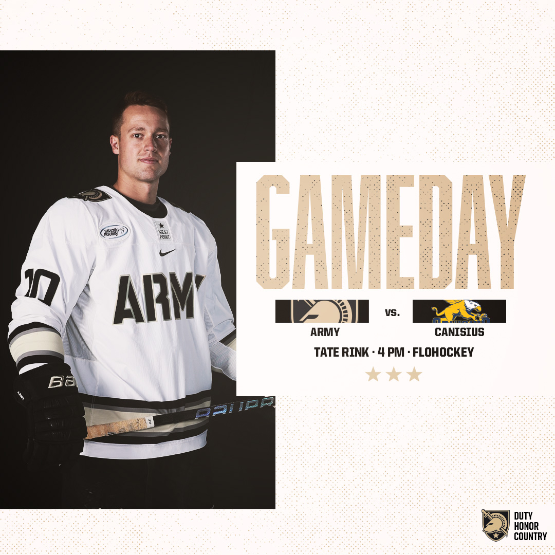 ArmyWP_Hockey's tweet photo. Let's get a sweep!

🆚 Canisius
⏰ 4 PM
🏟 Tate Rink
📍 West Point, NY
📺 https://t.co/Pj1dzGPULH
🎙 https://t.co/YVYASAAlvI
🎧 https://t.co/amEdts6vWs
📊 https://t.co/Qfnz00I0SA
🎟 https://t.co/6n5K7NQo8N

#GoArmy https://t.co/AQO4zVQwgA