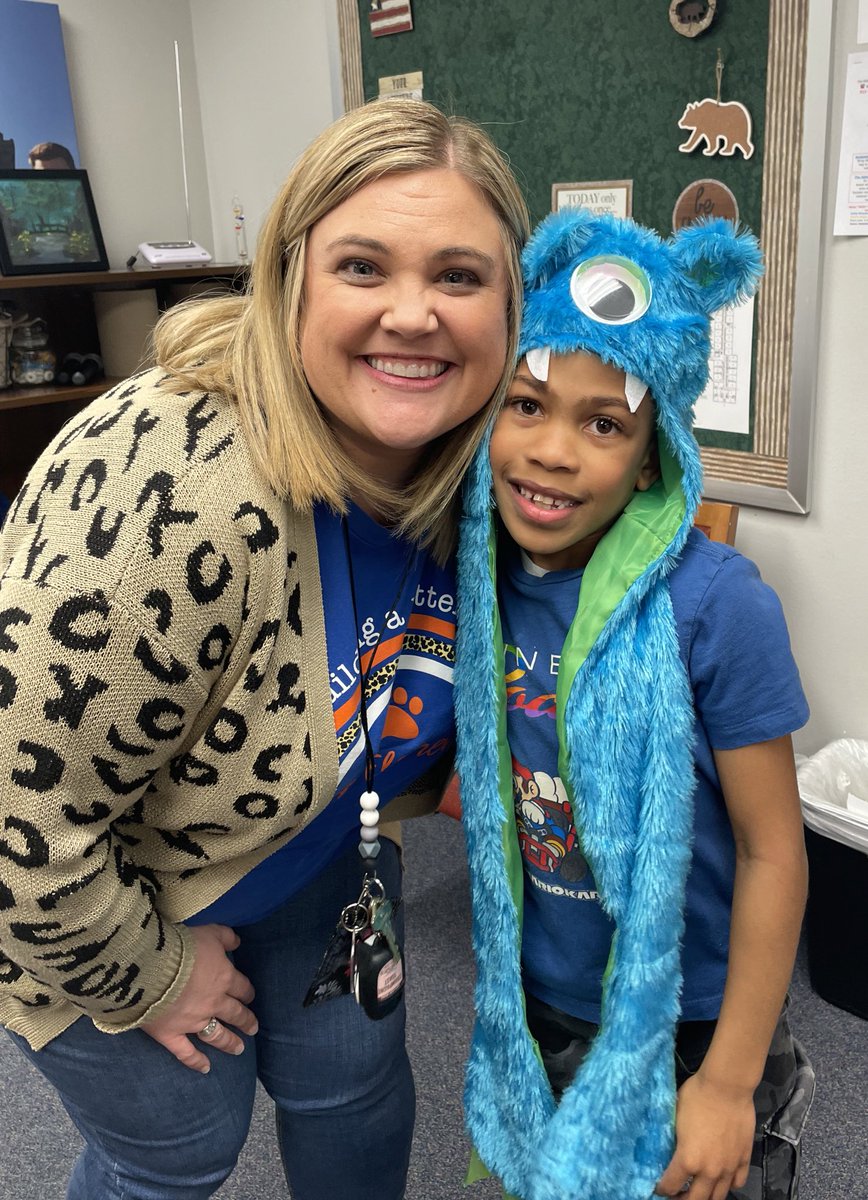 This sweet boy had his eyes on this hat last year!! His Principal knew that and donated it to my Class Store this year. He’s been saving his hard earned pennies (for good behavior &amp; hard work) and was able to “purchase” this hat today!!!  It was a great day 💙 <a href="/KassHal/">kassie halpin</a> #bearshine