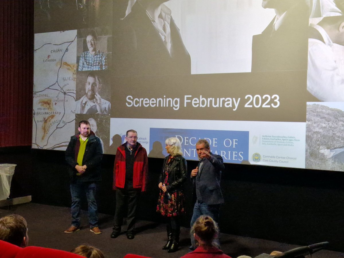 waterfordmuseum's tweet photo. THE DYING DAYS

FILM TRAILER: https://t.co/d443pULXwk 

Privileged to attend the cast &amp; crew screening of "The Dying Days" at @SGCDungarvan Cinema today. It tells the story of General Liam Lynch in the closing weeks of the Irish Civil War. https://t.co/66genZyAF1