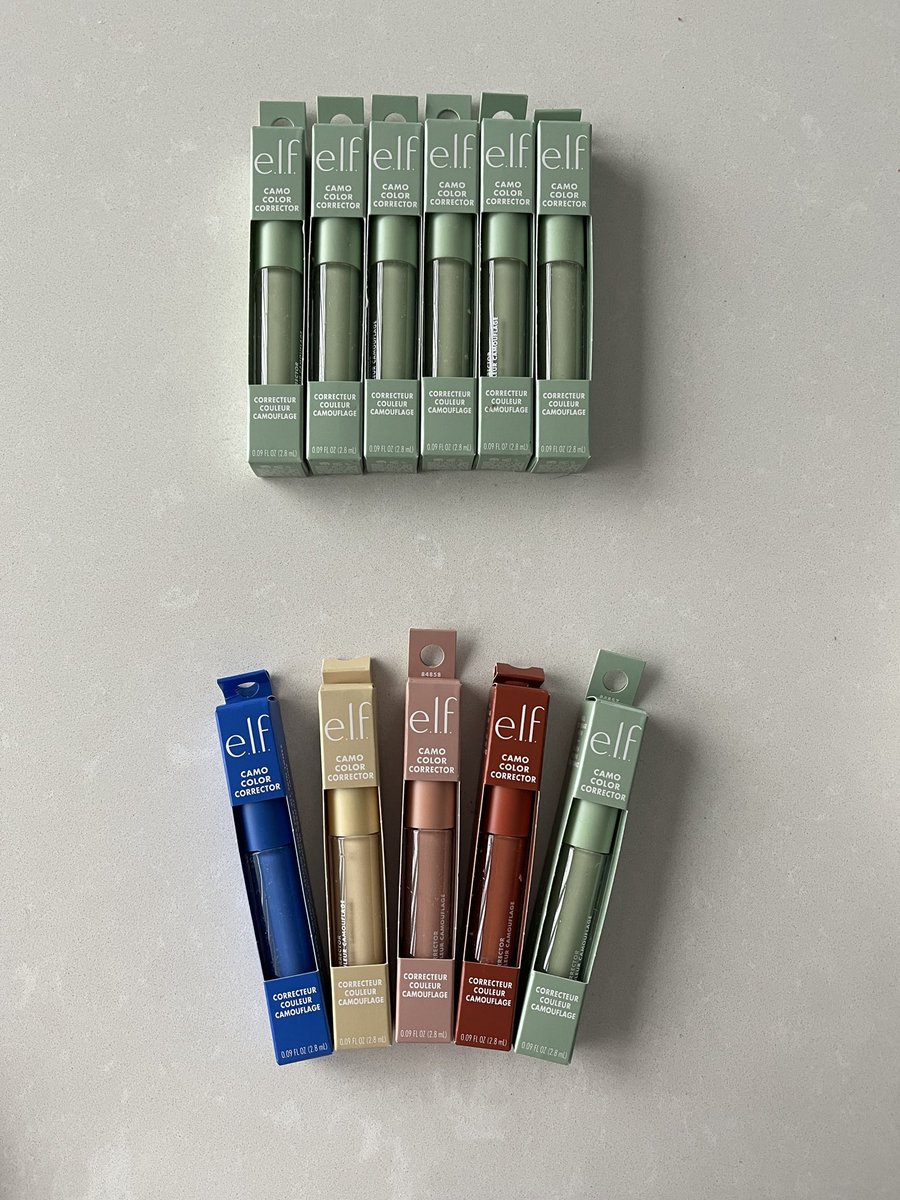 AyaKamel__'s tweet photo. Dear @elfcosmetics ,
I ordered 5 colors of the color correctors and I received 11. The extra 6 are all green as shown here. I’m trying to find a way to return the extra ones, but I can’t find anything on the website nor my order confirmation email. Please advise and Thank you! https://t.co/lDsBCB2kmn
