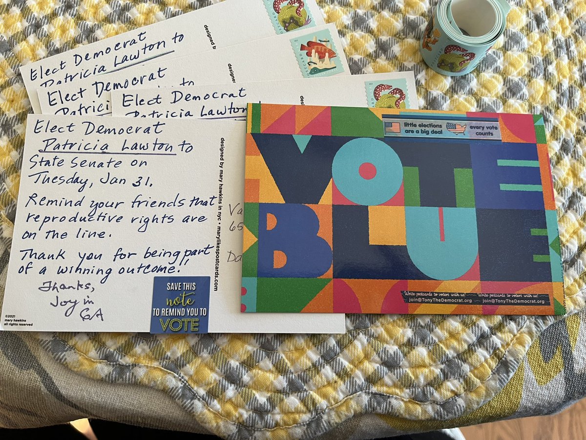 stitchingjoy's tweet photo. Off these go to PA in support of #PattyForPA. Can you help us #GOTV? It’s easy as a card, a pen & stamps! Text JOIN to 484-275-2229.
Can my PTV peeps write 5 extra to honor my postcard bff @miracleguppy ? Hope to see her back here soon! https://t.co/9I7WPFM9HN