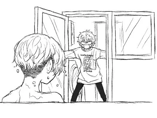 磨りガラスが描けないためにドルふゆタケさん家のお風呂がえっちなガラス扉になりました 