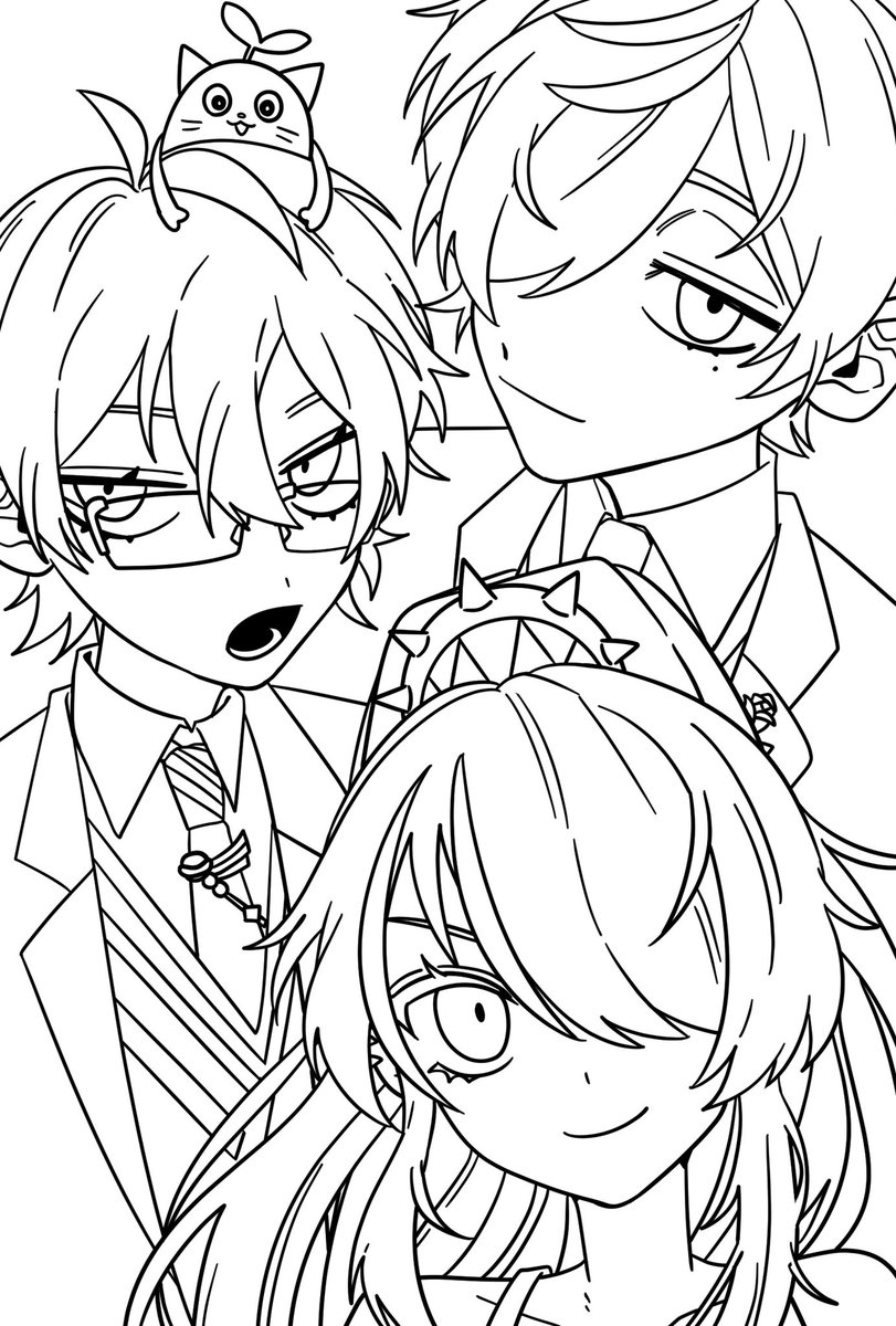 encoding404's tweet image. 線画は出来てるんですよというアピをします